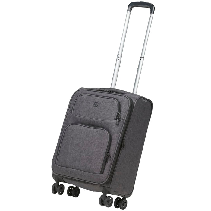 Angle-Right and Blank view of the Wenger RPET 21" Graphite Carry-On