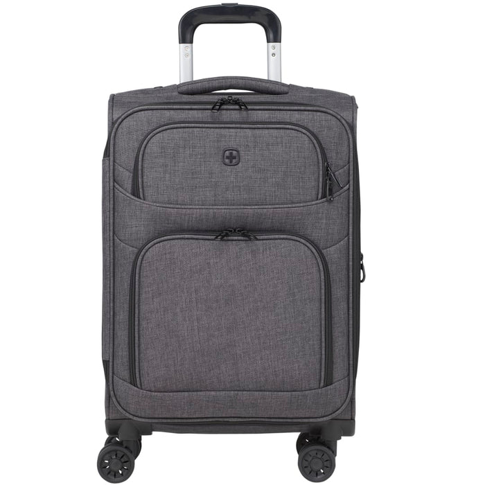 Front and Blank view of the Wenger RPET 21" Graphite Carry-On