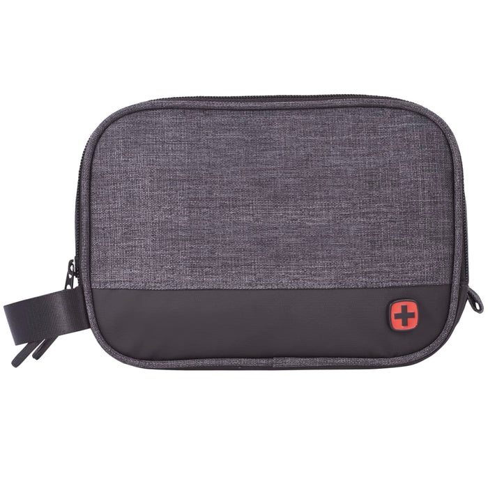 Front and Blank view of the Wenger RPET Dual Compartment Dopp Kit