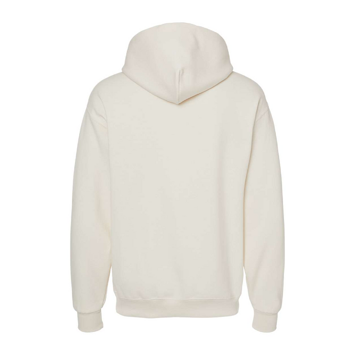 Rear view of the JERZEES NuBlend® Hooded Sweatshirt - 