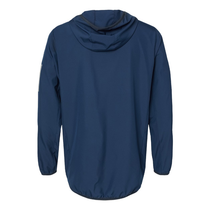 Rear view of the Adidas Hooded Full-Zip Windbreaker - 