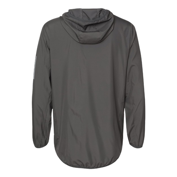 Rear view of the Adidas Hooded Full-Zip Windbreaker - 