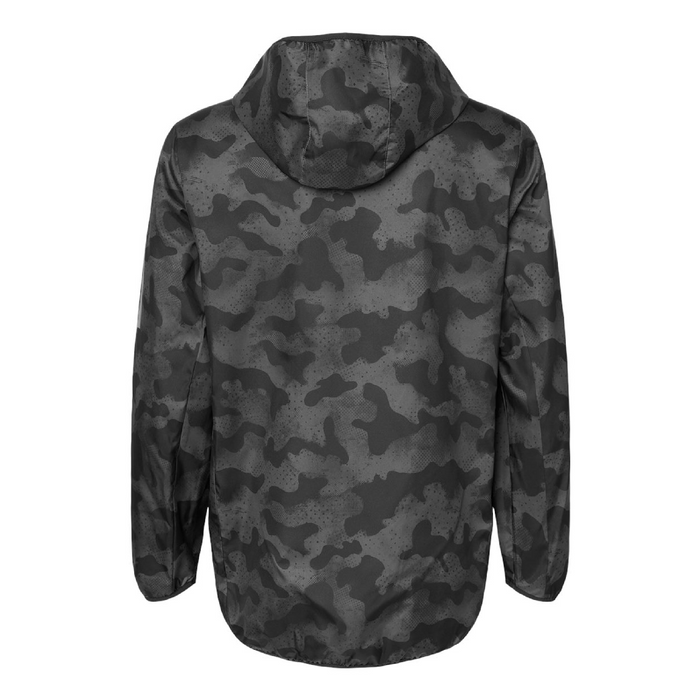 Rear view of the Adidas Hooded Full-Zip Windbreaker - 