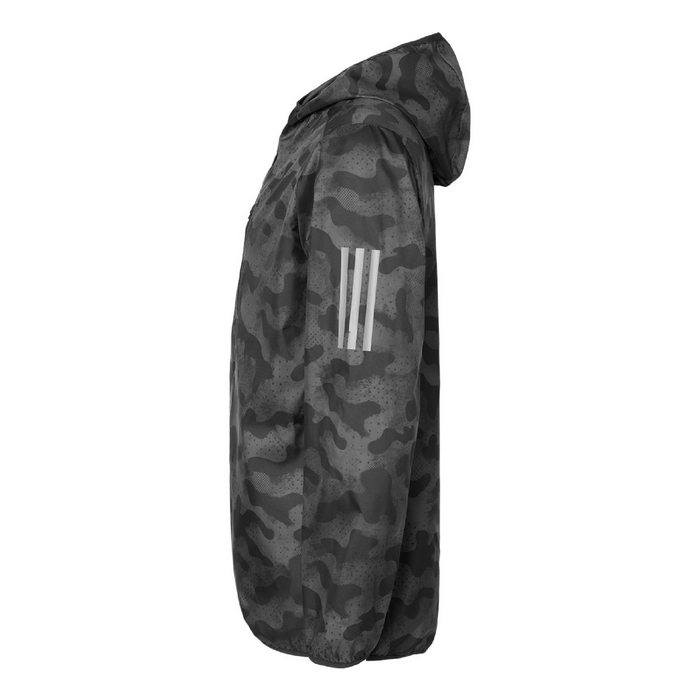 Left view of the Adidas Hooded Full-Zip Windbreaker - 