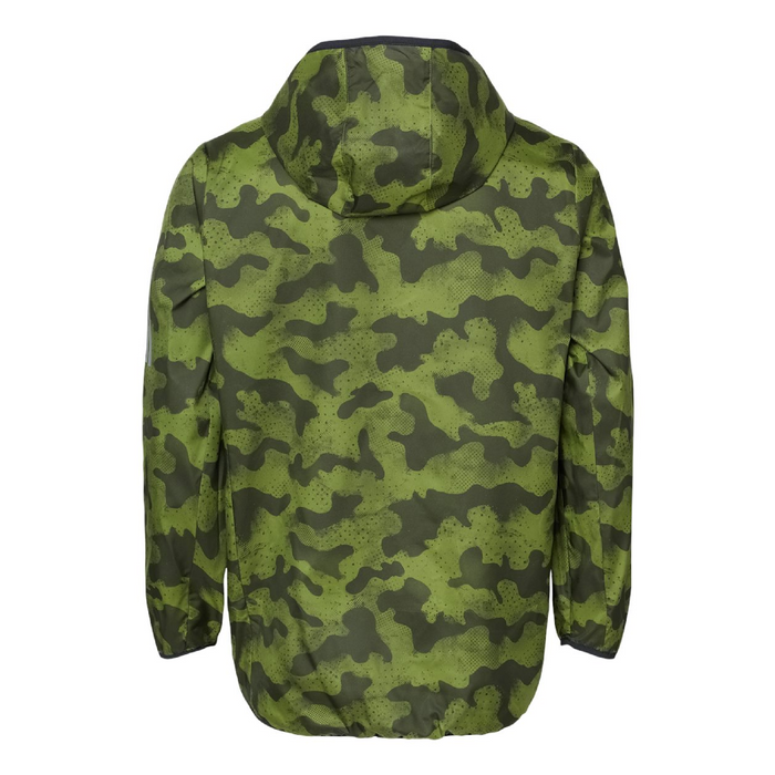 Rear view of the Adidas Hooded Full-Zip Windbreaker - 