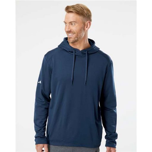Adidas Textured Mixed Media Hooded Sweatshirt - 