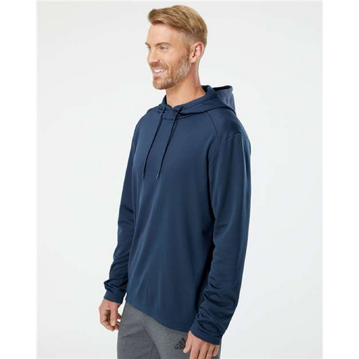 Adidas Textured Mixed Media Hooded Sweatshirt - 