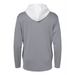 Rear view of the Adidas Textured Mixed Media Hooded Sweatshirt - 