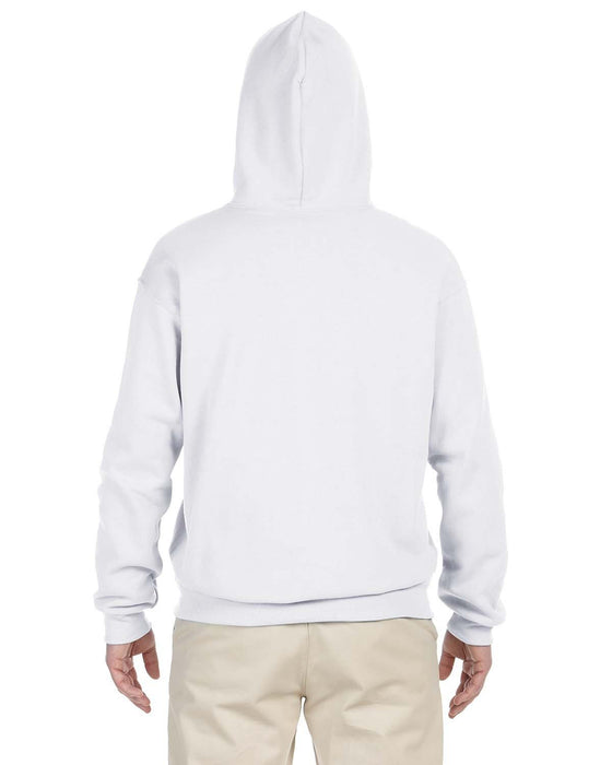 Rear view of the Jerzees Adult NuBlend® Fleece Pullover Hooded Sweatshirt