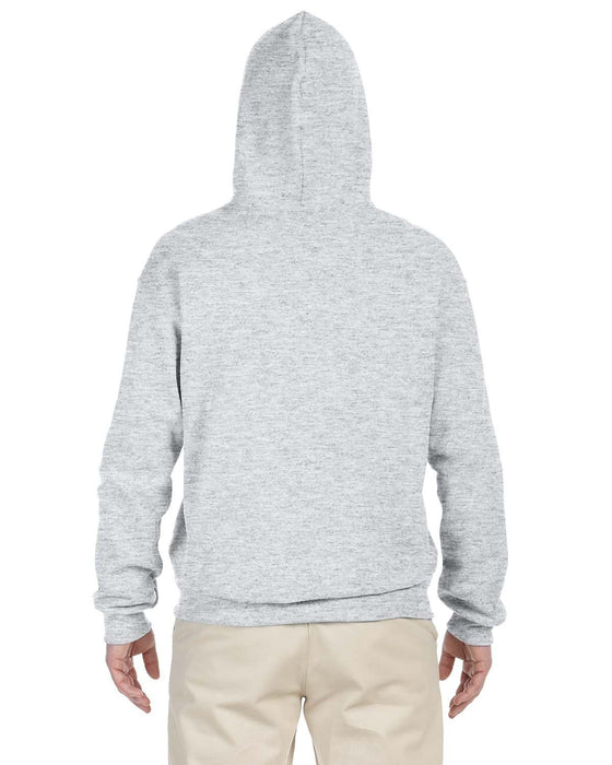 Rear view of the Jerzees Adult NuBlend® Fleece Pullover Hooded Sweatshirt