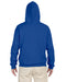 Rear view of the Jerzees Adult NuBlend® Fleece Pullover Hooded Sweatshirt