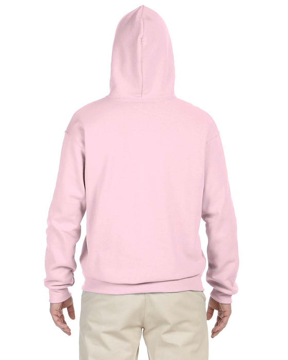 Rear view of the Jerzees Adult NuBlend® Fleece Pullover Hooded Sweatshirt