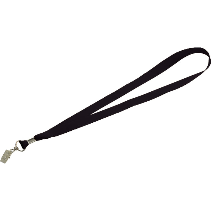 Front and Blank view of the Lanyard with Bulldog Clip