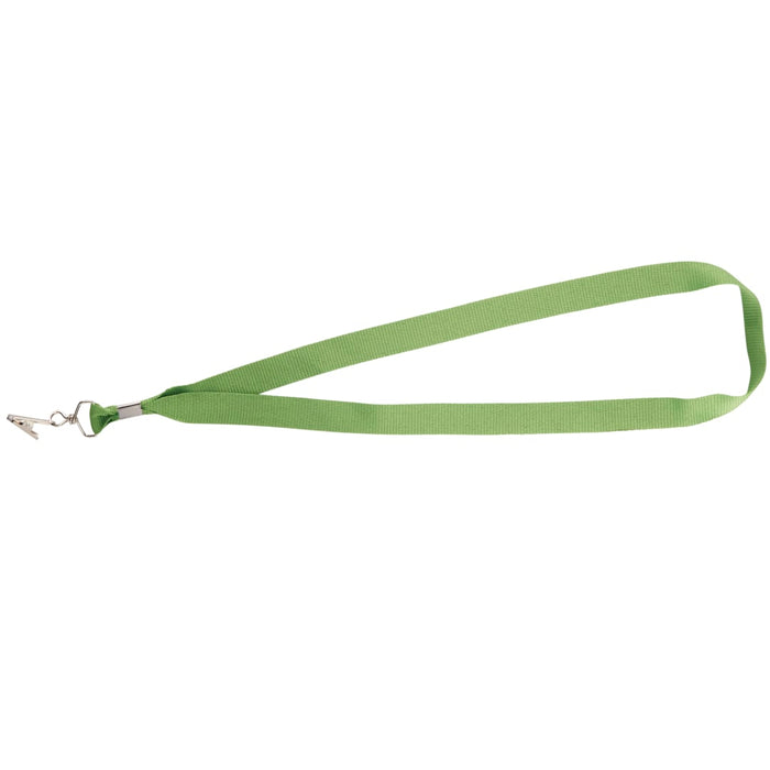 Front and Blank view of the Lanyard with Bulldog Clip