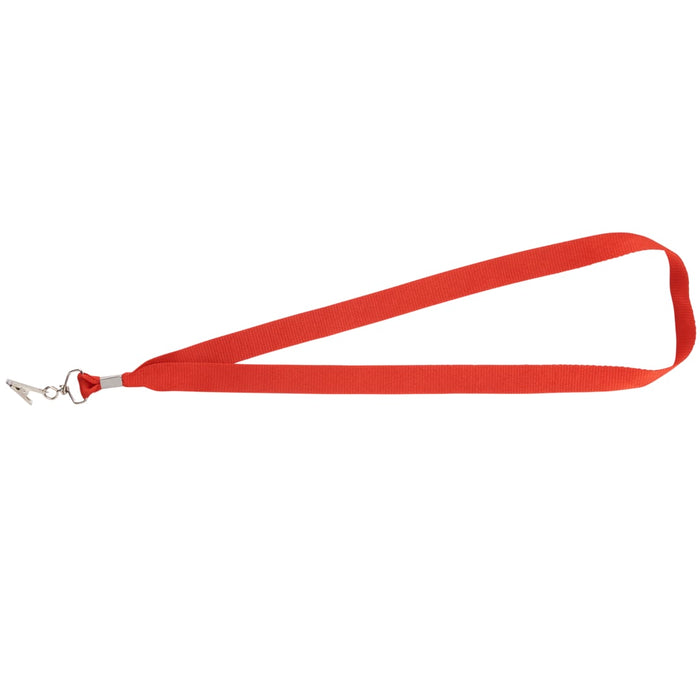 Front and Blank view of the Lanyard with Bulldog Clip