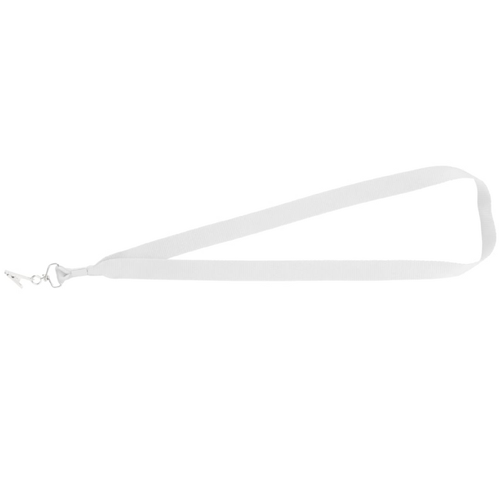 Front and Blank view of the Lanyard with Bulldog Clip