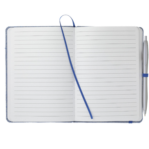 Front view of the 5" x 7" Recycled Cotton Bound Notebook