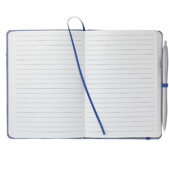 Front view of the 5" x 7" Recycled Cotton Bound Notebook