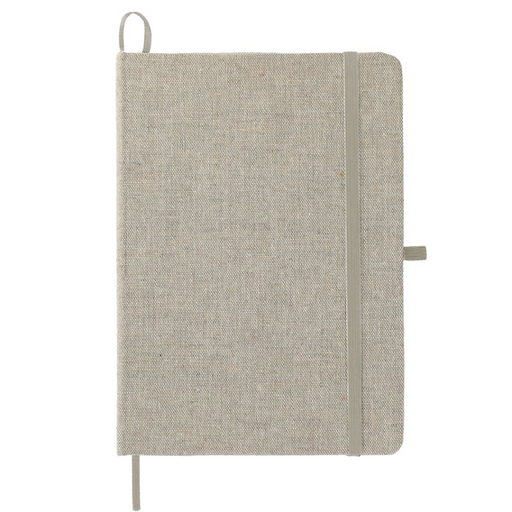 Front and Blank view of the 5" x 7" Recycled Cotton Bound Notebook