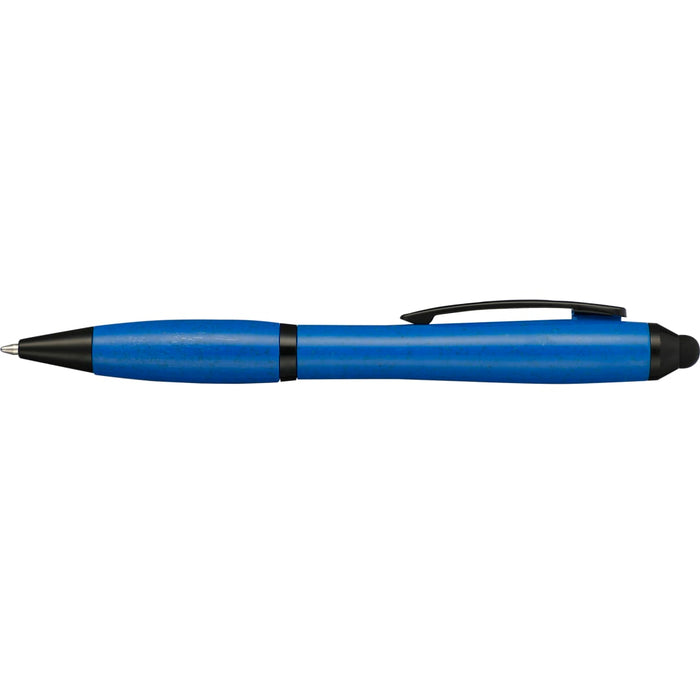 Front and Blank view of the Nash Wheat Straw Ballpoint Stylus Pen