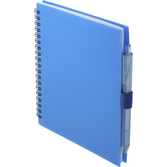 5.5” x 7” FSC Recycled Spiral Notebook w/ RPET Pe