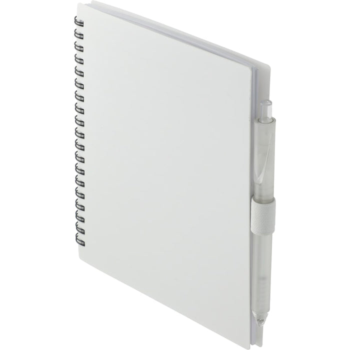 5.5” x 7” FSC Recycled Spiral Notebook w/ RPET Pe