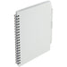 Angle-Right and Blank view of the 5.5” x 7” FSC Recycled Spiral Notebook w/ RPET Pe