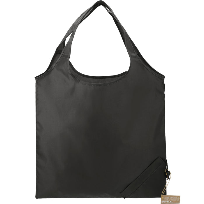 Front and Blank view of the Bungalow RPET Foldable Shopper Tote