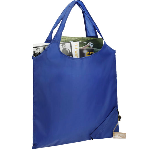 Angle-Right and Blank view of the Bungalow RPET Foldable Shopper Tote