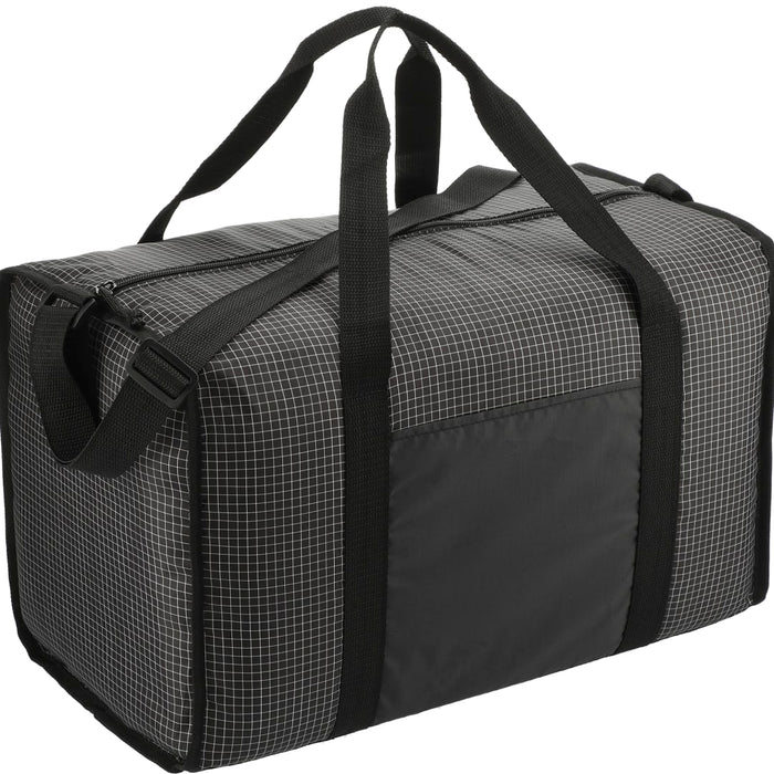 Angle-Right and Blank view of the Grid Boxy Duffel