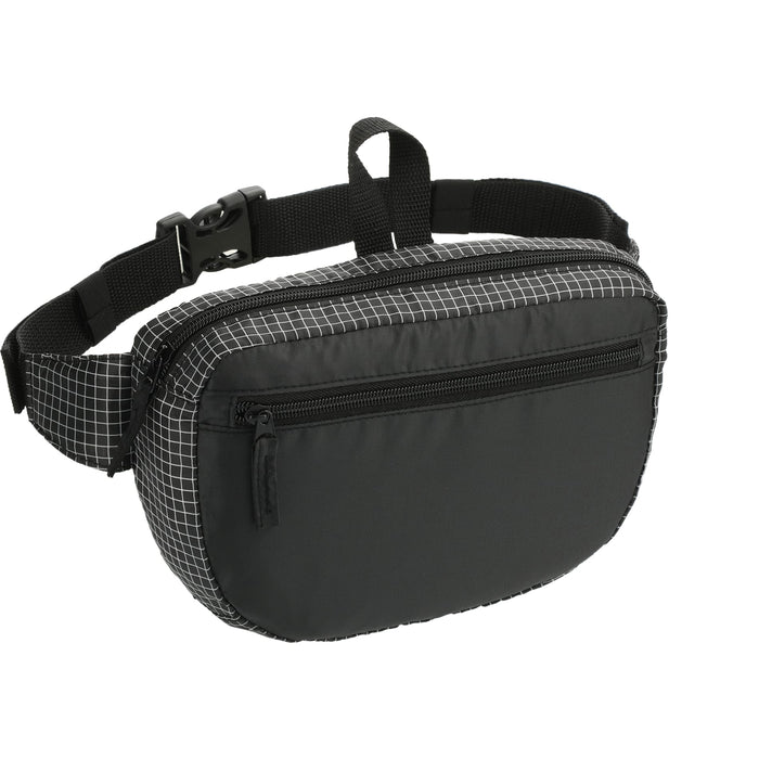 Angle-Right and Blank view of the Grid Fanny Pack