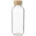 Front and Blank view of the Sona 22oz RPET Reusable Bottle w/ FSC Bamboo lid