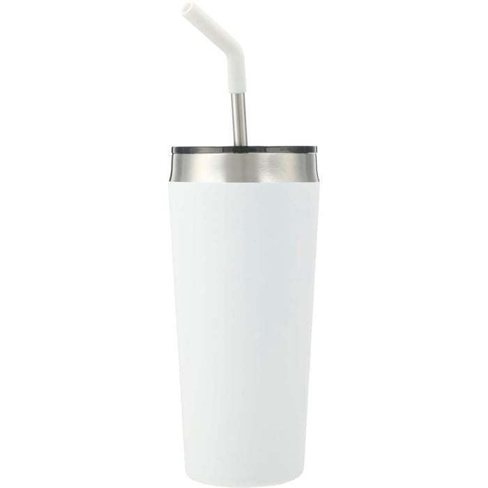 Front and Blank view of the Faye 20oz Vacuum Tumbler w/ SS Straw