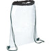 Angle-Right and Blank view of the Rally Clear Drawstring Bag