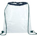 Front and Blank view of the Rally Clear Drawstring Bag