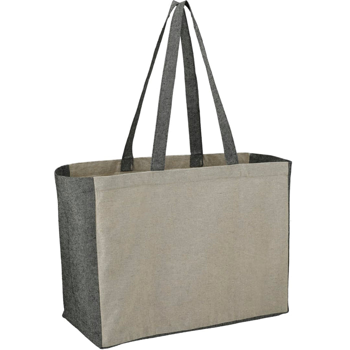 Angle-Right and Blank view of the Recycled Cotton Contrast Side Shopper Tote