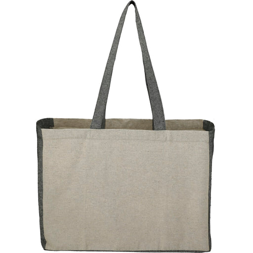 Front and Blank view of the Recycled Cotton Contrast Side Shopper Tote