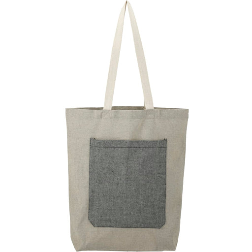 Front and Blank view of the Recycled Cotton Pocket Tote