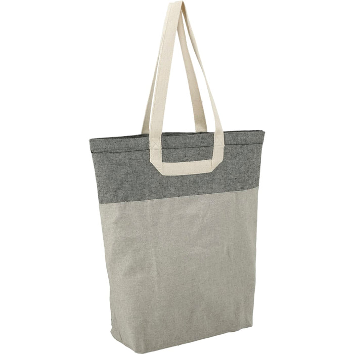 Angle-Right and Blank view of the Recycled Cotton U-Handle Book Tote