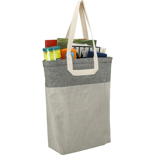 Angle-Right and Blank view of the Recycled Cotton U-Handle Book Tote