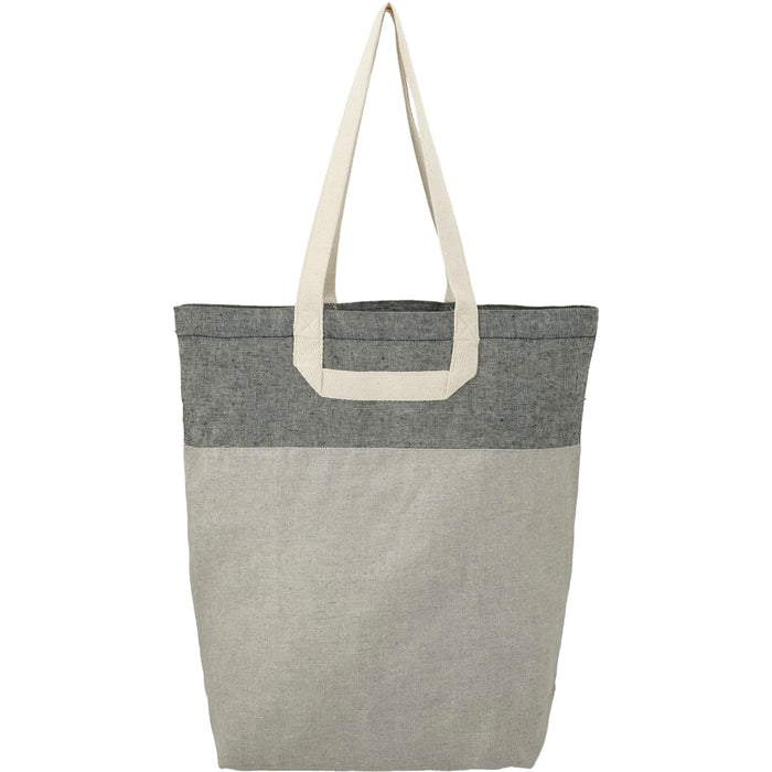 Front and Blank view of the Recycled Cotton U-Handle Book Tote