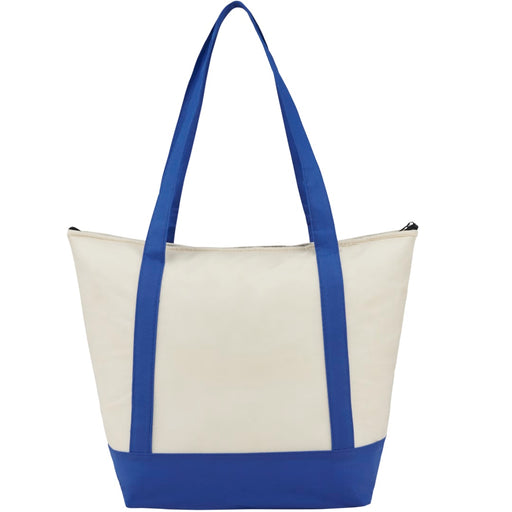 Front and Blank view of the Lighthouse 24-Can Non-Woven Tote Cooler