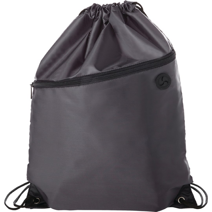 Front and Blank view of the Robin Drawstring Bag