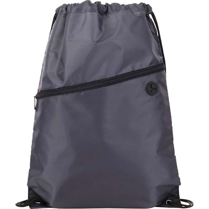 Front and Blank view of the Robin Drawstring Bag