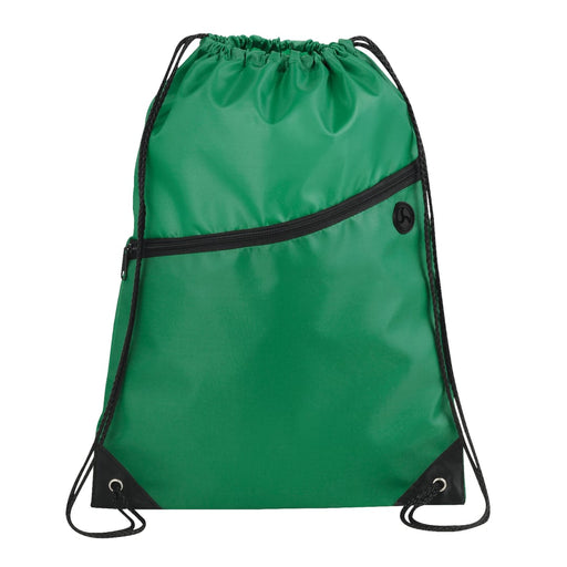 Front and Blank view of the Robin Drawstring Bag