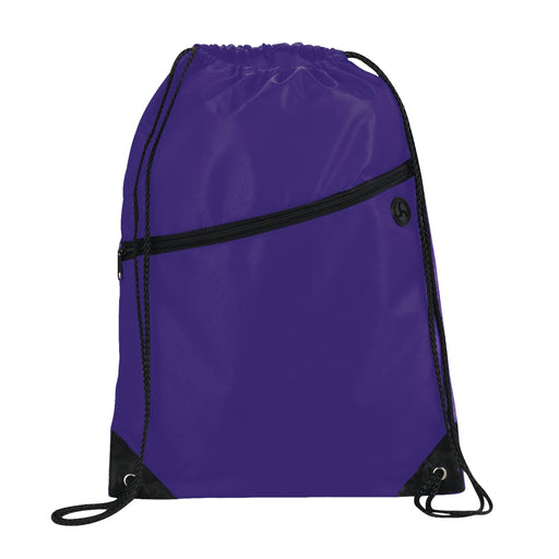 Front and Blank view of the Robin Drawstring Bag
