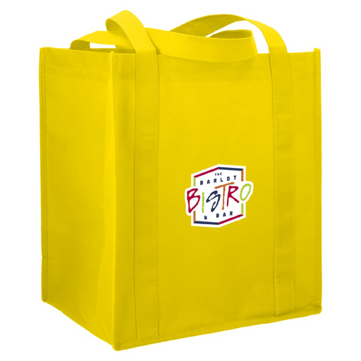Angle-Right view of the Little Juno Non-Woven Grocery Tote