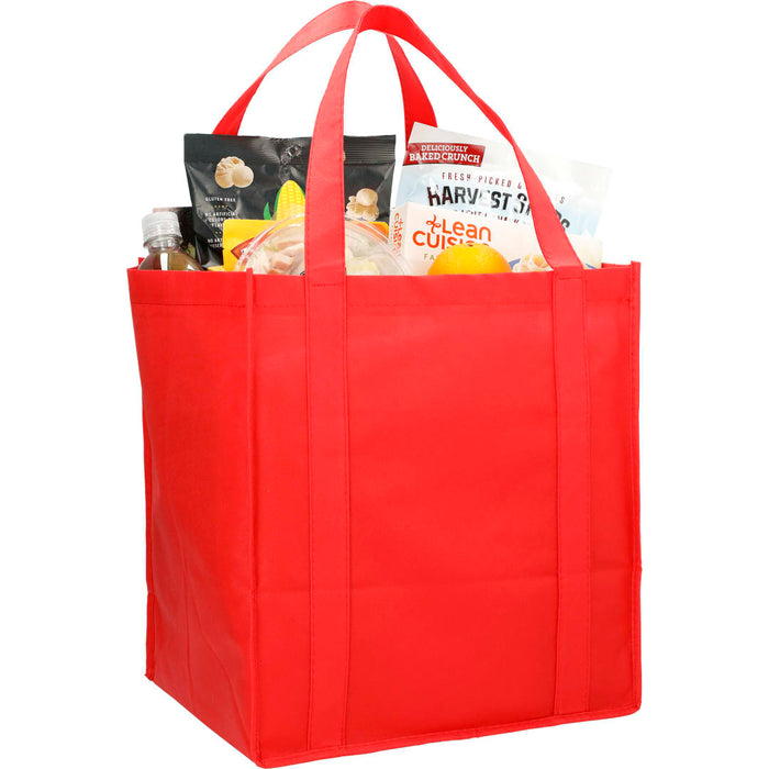 Angle-Right and Blank view of the Hercules Non-Woven Grocery Tote