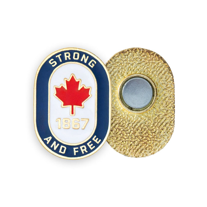 Strong and Free Pin - Blue with Magnetic Backing