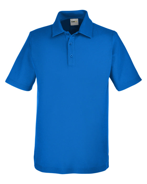 Front and Blank view of the Men's Fusion ChromaSoft™ Pique Polo